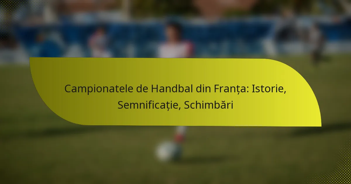 Campionatele de Handbal din Franța: Istorie, Semnificație, Schimbări