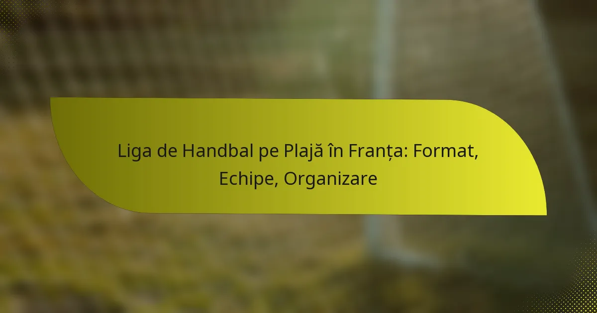 Liga de Handbal pe Plajă în Franța: Format, Echipe, Organizare