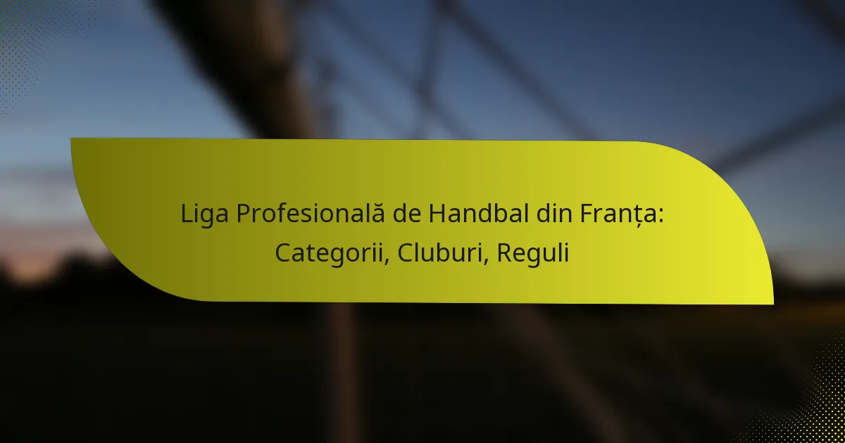 Liga Profesională de Handbal din Franța: Categorii, Cluburi, Reguli