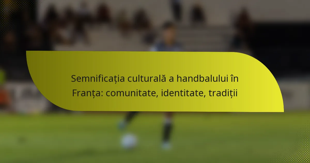 Semnificația culturală a handbalului în Franța: comunitate, identitate, tradiții